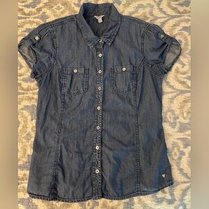 Guess Blue Casual Button Down Shirt